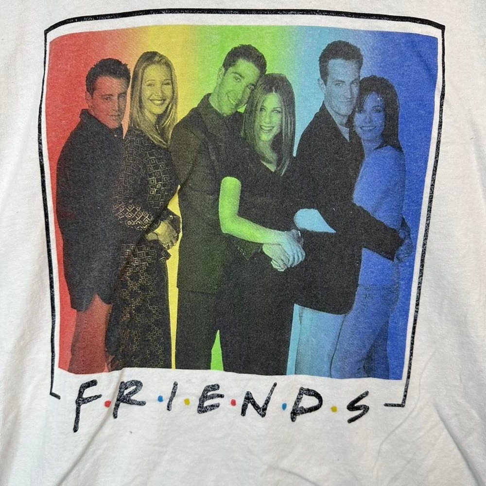 Vintage Friends The Television Series Group Photo White Tee Shirt Large - Picture 2 of 4